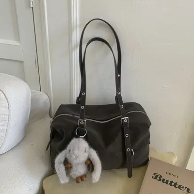 Retro Minimalist Large Capacity Women's Tote Bag - 8
