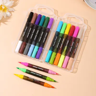 72-Color Acrylic Marker Pens, Soft Dual-Tip for Kids' Drawing - 11