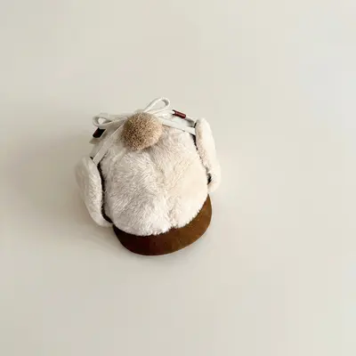 Korean Baby Hat, Windproof Plush, Ear Protection Peaked Cap - 7