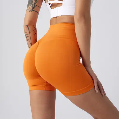 Sommer neue hochbündige Hüft-Lifting-Fitness-Leggings für Damen, sportliche Bauch-Kontrolle Radler-Leggings, Pfirsich-Hüft-Yoga-Shorts. - 9
