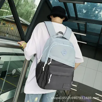 Schoolbag for Junior and Senior High School Students, College Student Backpack, Urban Minimalist Trendy Bag, Business Trip Travel Large Capacity Wear-Resistant Dirt-Resistant Backpack