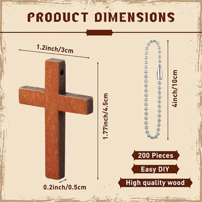 Crossmy amerikanischer Stil schwarze Walnuss durchlöcherte Holzkreuz Holzstück Herz Encourageme. - 9