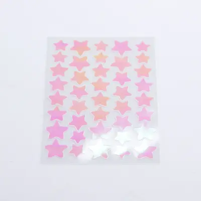 Cross-border bestselling colorful glitter acne patches, 40 pieces, glitter stars, dazzling laser makeup, PE acne concealer patches. - 13