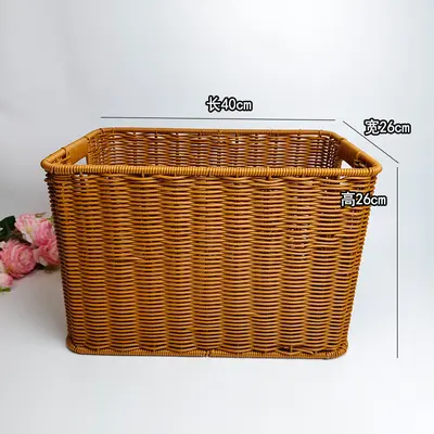 Rattan-style storage basket for household use - 8