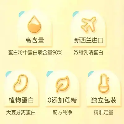 Kangnaibei 90% Protein Powder, Whey Protein, Portable Pack, Animal and Plant - 4