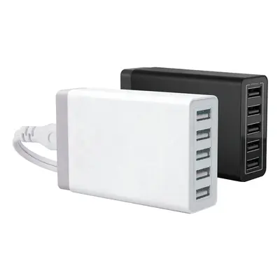 Masaüstü şarj istasyonu çoklu bağlantı noktalı cep telefonu şarj başlığı 5USB 50W akıllı telefon şarj cihazı hızlı şarj ev seyahat şarj cihazı