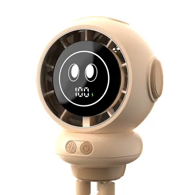 Octopus Mini USB Desk Fan with Digital Display and Night Light - 5
