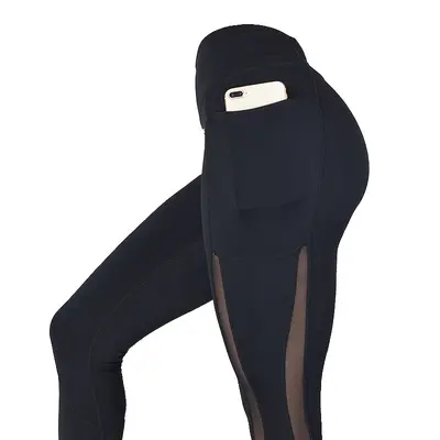 Women's Ankle-Length Yoga Leggings, Quick-Dry, Mesh Panels - 6