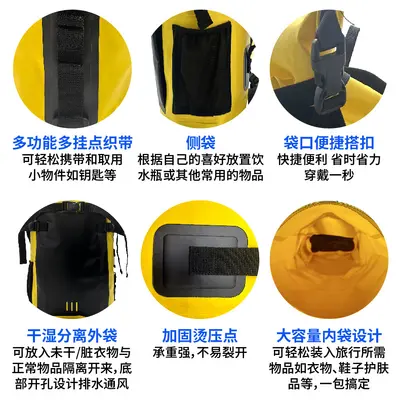 Grenzüberschreitender Bestseller Sport Outdoor Dual Shoulder Strap Großvolumige wasserdichte Tasche Schwimmen wasserdichte Aufbewahrung Rucksack - 4