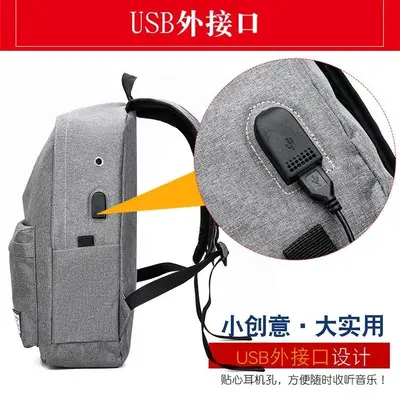 Rucksack, Schulrucksack für Mittelschüler, großes Fassungsvermögen, koreanischer Stil Reiserucksack für Männer und Frauen, College-Style Mode-Computerrucksack, Alltags-Rucksack - 3