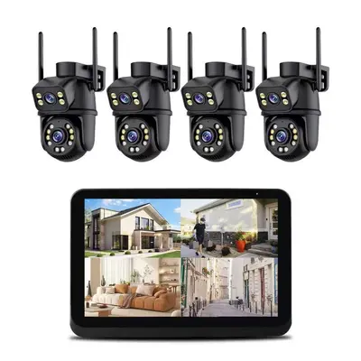 ICSEE 8MP WiFi NVR Kamerasatz mit PTZ, Dual Lens, 8-Kanal