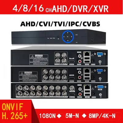 AHD 6-in-1 DVR, 4-8 channel coaxial surveillance