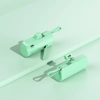 KC-zertifizierte tragbare Powerbank 5000mAh mit integriertem Kabel, kompakt und handlich, Mobilladegerät mit anpassbarem LOGO - 10