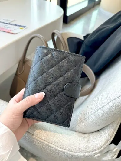 Xiang Nainai pasaport cüzdanı pasaport kılıfı birinci katman sığır derisi koyun derisi haviar elmas desen belge çantası orta cüzdan cüzdan - 7