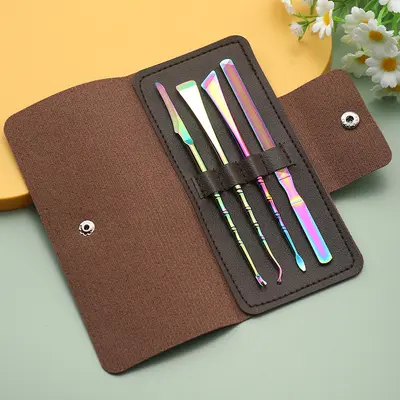 Titanyum pedikür bıçak seti, renkli, 7 parça - 12