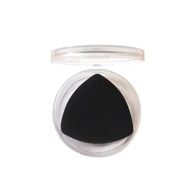 Black Pineapple Chip Powder Puff with Brush, Wet and Dry Use