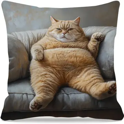 TEMU meistverkaufte Katzenkissenbezug, zum Spielen mit dem Mobiltelefon, niedlicher Katzenschlafzimmer Zuhause Sofa dekorativer Dekokissenbezug Großhandel