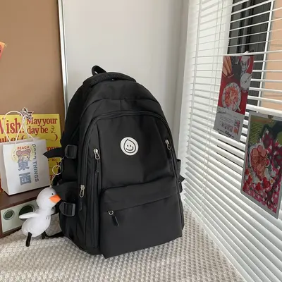 Grenzüberschreitender Rucksack koreanischer Stil Instagram-Stil vielseitiger Universitäts-Schülertasche Damen japanischer Stil Nylon-Mittelschüler-Rucksack großer Kapazität - 11