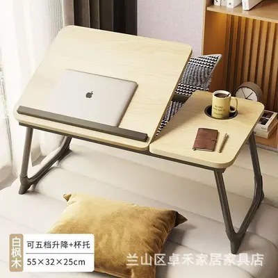 Foldable lift computer desk small table laptop student dormitory lazy work desk writing desk - 11