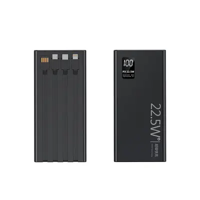 Yeni PD22.5W süper hızlı şarjlı powerbank 20000 mAh süper büyük kapasiteli taşınabilir powerbank dahili kablolu - 8