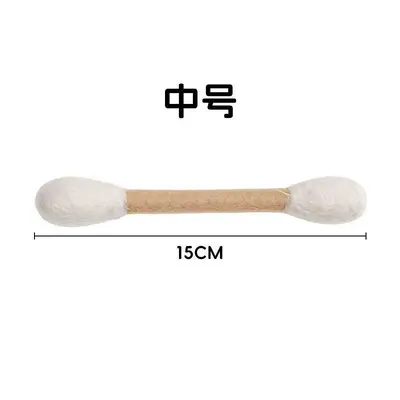 Cat Toy 100% Pure Wool Cotton Swab Cat Teaser with Catnip - 8