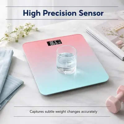 Human Body Scale Weight Scale Optional Rechargeable Health Scale LED Hidden Display Smart Home Colorful Mini Electronic Scale Factory