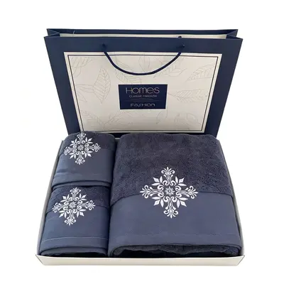 100% cotton embroidered hotel towel set, 3-piece, water-absorbent - 9