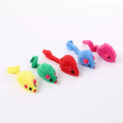 Realistic Furry Mouse Cat Toy with Bell Roly-Poly Ball and Catnip - 12