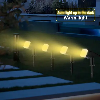 Новый уличный солнечный прожектор 38LED высокой яркости, точечный садовый светильник для двора, садовой дорожки, дерева и декоративного газона