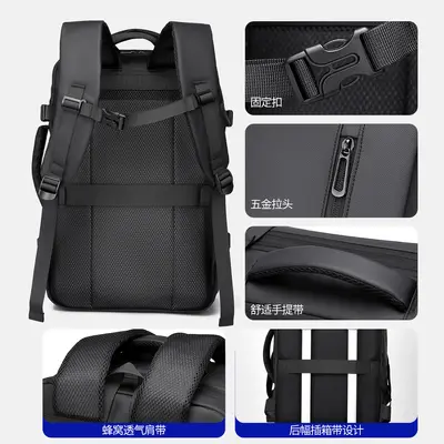Men's Business Backpack with Laptop Compartment, Large Capacity - 4