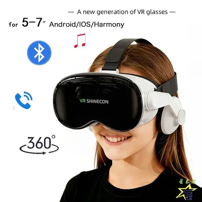 SHINECON G18EB VR Headset Bluetooth Earphone 3D Virtual Reality