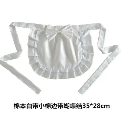 Children's Apron, White Cotton, Half-Length Sleeveless, Princess Style - 7