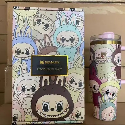 Stanley tarzı Aşk Bahçesi termos bardak, 40 oz baskılı - 11