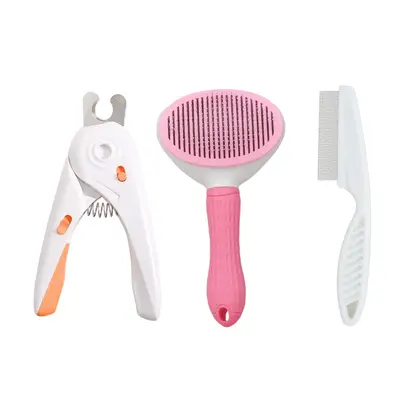 3-Piece Dog Nail Clipper and Grooming Comb Set with Flea Comb - 8