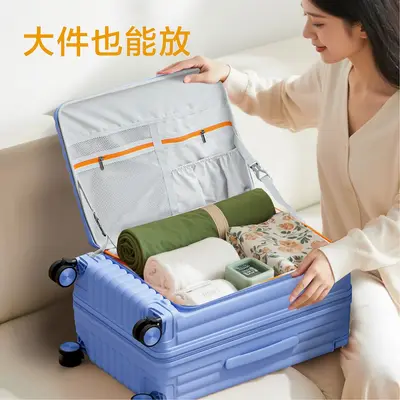 Carry-On Suitcase with Wide Trolley, Silent Wheels and Combination Lock - 3