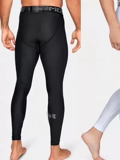Men's Quick-Dry Compression Sports Tights, Color-Block, Basketball and Running