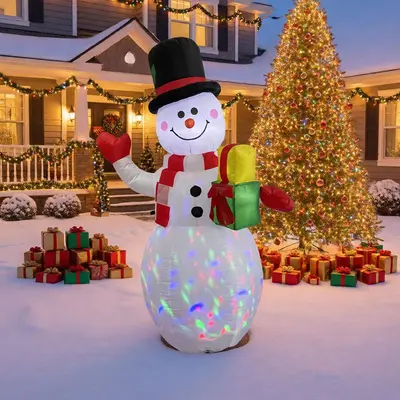Christmas Cartoon Inflatable Decoration, Santa Claus and Snowman Inflatable Model