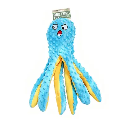 Large Octopus Dog Toy with Hidden Treat Compartment and Squeaker - 8