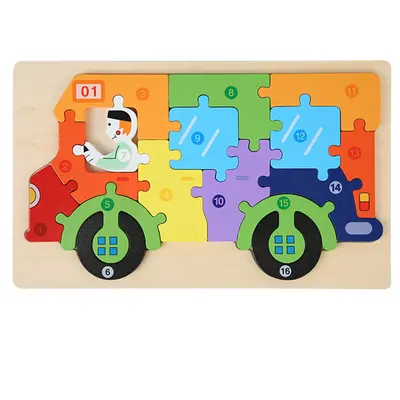 Wooden puzzle toy, shape matching, early education - 8