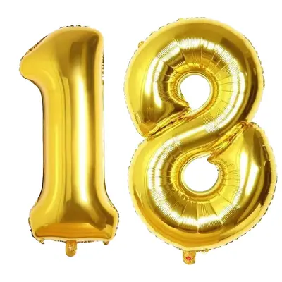 32 inç folyo rakam balonu, doğum günü parti dekorasyonu