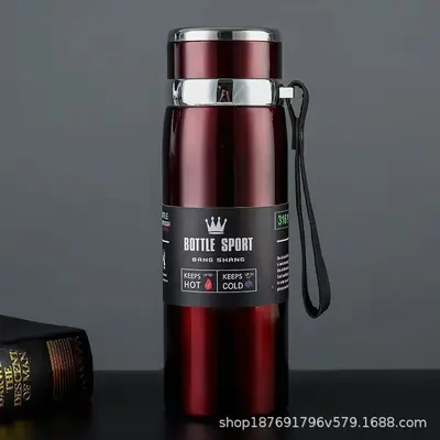 304 Paslanmaz Çelik Termos Bardak, 500 ml Büyük Hacim, Askılı Seyahat - 8