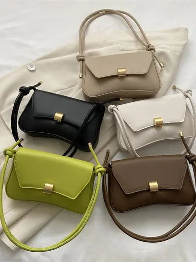 Kadın Tek Omuz Çapraz Çanta, Minimalist Baget Çanta, Sonbahar Modeli - 5