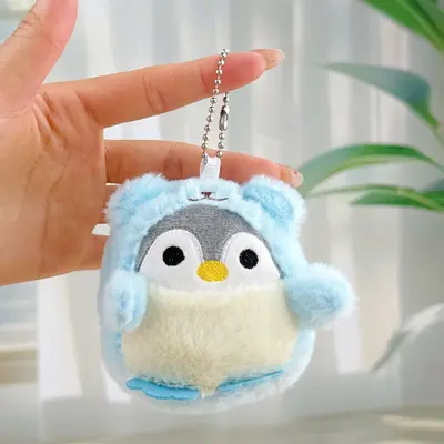Karikatür Sevimli Çapraz giyinme Penguen Bebek Douyin Aynı Stil Giydirme Küçük Penguen doldurulmuş Oyuncak Kolye Bebek 8 CM - 13