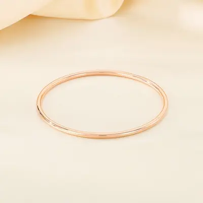 Foreign trade European and American personalized stainless steel 304 round wire 3mm flat ring multi-color welding-free seamless single-piece stacked bracelet - 9
