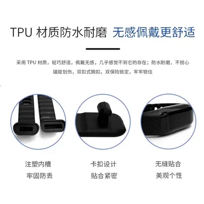 Replacement Strap for Lezen MAMBO1 Wristband Smart Sports Dami Call Version HR Heart Rate Watch Strap Gen 1