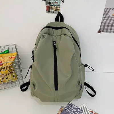 Korean Style Minimalist High School and College Backpack - 7