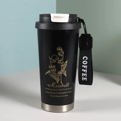 Thermobecher Edelstahl 316 mit zwei Trinköffnungen - 10