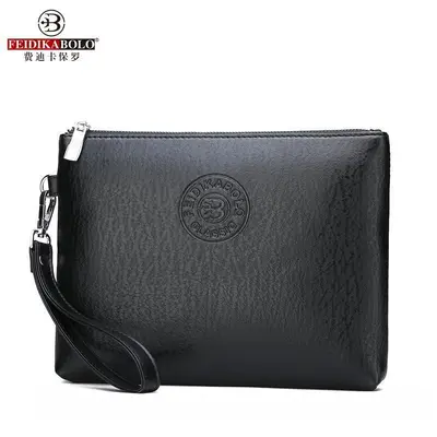 Men's Clutch Bag in PU Leather with Large Capacity Wallet Compartment - 10