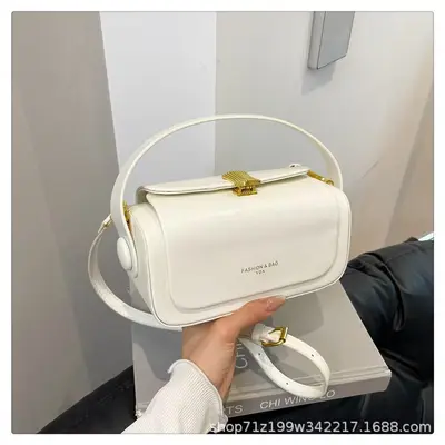 Retro Box Bag, Single Shoulder and Crossbody, Light Luxury Look - 9