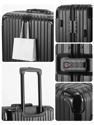Aluminiumrahmen Koffer 24 Zoll Herren Zollschloss Reisekoffer Universalrollen Bordgepäck 20 Zoll Trolley Damen leise Räder